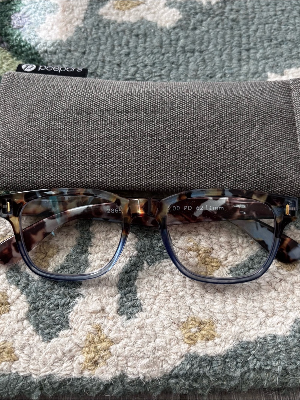 Peepers Women's Blue Tortoiseshell Reading Glasses 2.0+